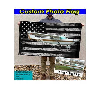 Aircraft Airplane Personalized Flag, Aviation Gifts, Private Jet Owner Gift, Aircraft Ownership, American Pilot, Flag 24X36 (AmericanFlag02)