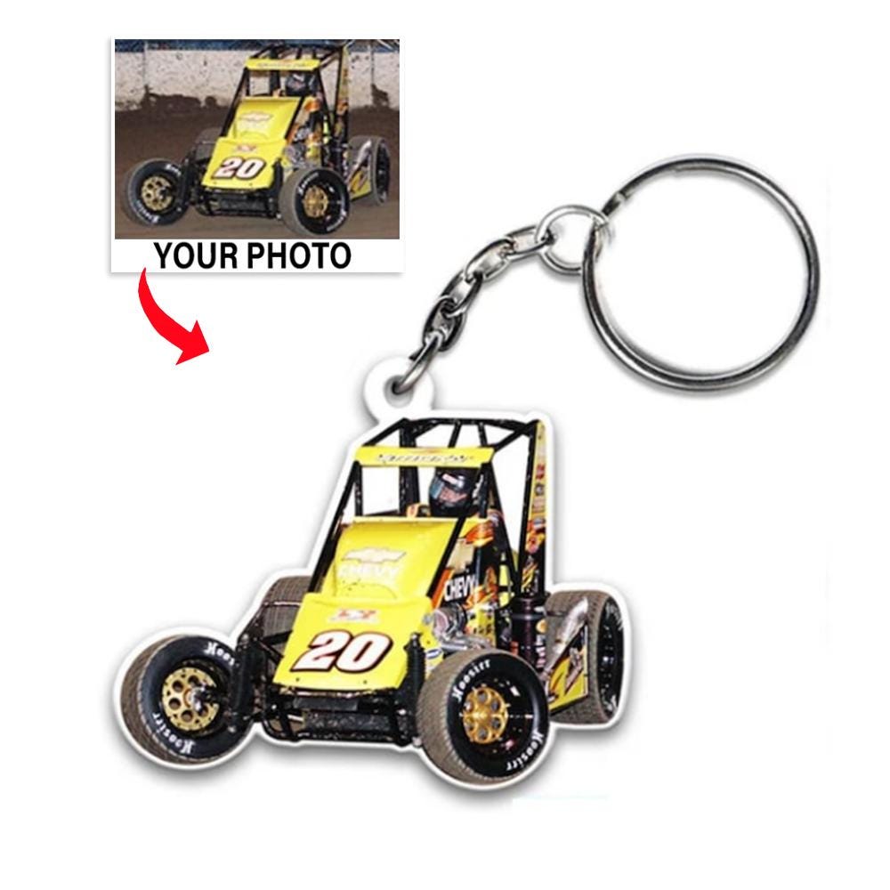 Quarter Midget Race Car Personalized Keychains, Midget Racing Gift