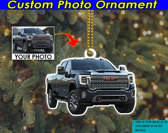 Pickup Truck Personalized Ornament, Square Body, Monster Truck, Lifted Truck, Muscle Car Guys Gifts, Classic Car, Gifts For Hot Rod Owner