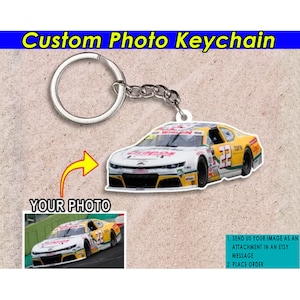Stock Car Racing Personalized Keychains, Sports Car, Auto Racing, Unique Custom Stock Car Racing Team Keychains