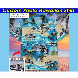Cool Biker Gift Motorcycle Personalized Hawaiian Shirt, Unique Gifts For Motorbike Lovers, Motorcycle Shirt For Him, Sport Biker Gift (HAW2)