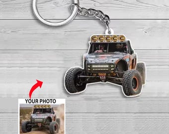 Off Road Racing Buggy Personalized Photo Keychains, Dune Buggy, Mudding Truck, Monster Truck, Lifted Truck, Custom Off-road Keychains
