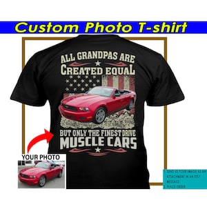 Muscle Car Grandpa Gifts For Car Guys, Personalized Muscle Car T-shirt, Gifts For Car Lovers, Supercar, Custom Car (On the Back) (BK9)