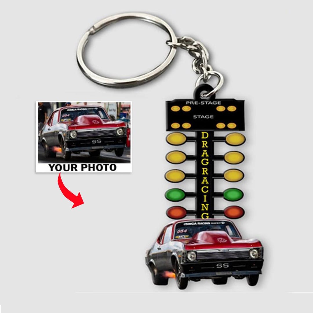 Drag Racing Personalized Photo Keychains, Super Stock Car, Gift for ...