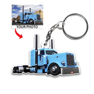 Trucker Big Truck Personalized Keychains, Cool Gifts For Truckers, Big Rig, Big Truck Drivers, Semi Truck Keyrings, Heavy Duty Trucks