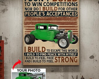 Personalized Hot Rod Poster Canvas, Hot Rod Custom Photo Poster Canvas, Funny Gift For Hotrodders (BK560)