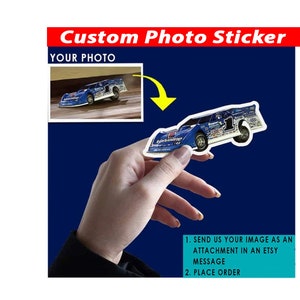 Street Stock Car Dirt Track Racing Personalized Stickers, Dirt Late Model, Modified Stock Car, Unique Gift For Dirt Track Racers