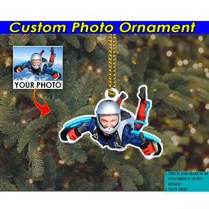 Skydiver Gifts Skydiving Personalized Ornament, Skydiving Ornaments, Parachuting, Custom Skydiving Gifts, Acrylic Ornaments
