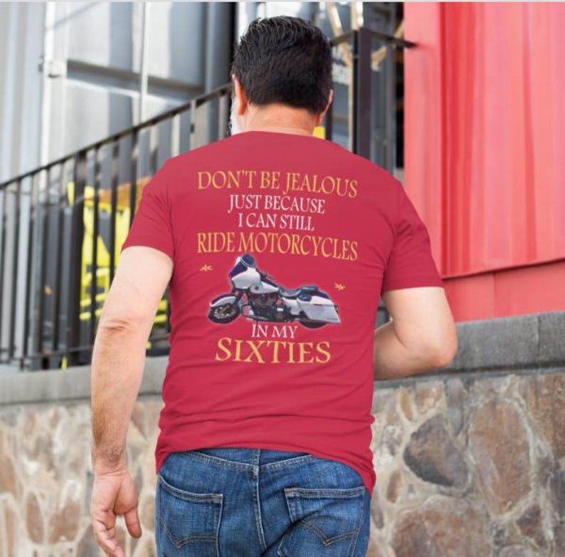 Motorcycle Personalized Tshirt, Unique Cool Gift for Biker Old Men