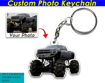 Lifted Truck Personalized Keychain, Gift For Car Guy, SUVs Offroad, Modern Truck, Monster Truck, Custom Truck Keyrings