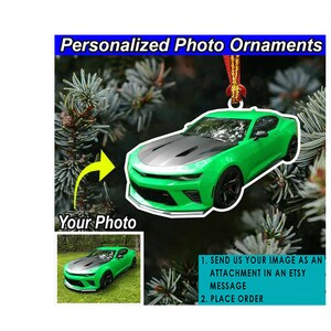 Muscle Car Personalized Ornament, Custom Photo Car Gifts, Unique Gifts For Car Guys, Unique Gift For Car Lovers, Acrylic Ornaments