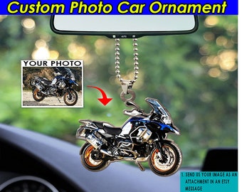 Unique Gift For Bikers Motorcycle Personalized Car Ornament, Sport Bike, Custom Bike, Bobber Bike, Chopper Bike, Sport Touring Motorcycle