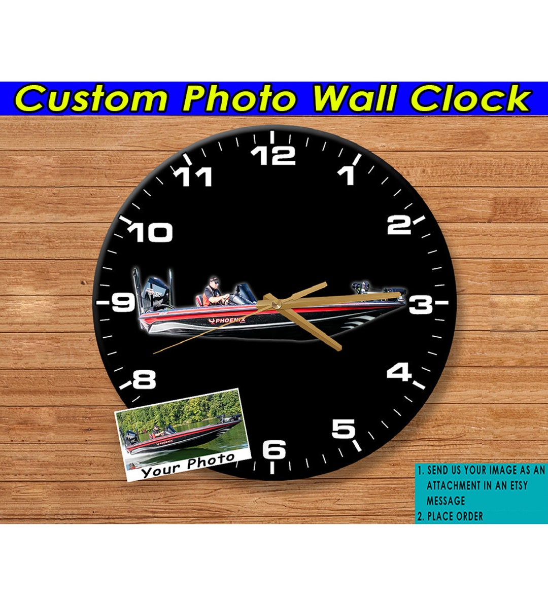 Cool Boating Gift Drag Boat Racing Boat Personalized Wall Clock