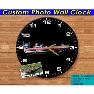 Cool Boating Gift Drag Boat Racing Boat Personalized Wall Clock, Motorboat Racing, Powerboat, Gift For Boater, Boat Owners (Wall Clock1)