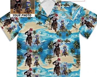 Motocross Mx Rider Dad Personalized Hawaiian Shirt, Unique Gift For Motocross Lovers, Custom Gift For Dirt Bikers, Dirt Bike Racing (HAW2)