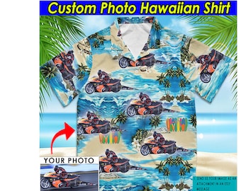 Dragbike Motorcycle Racing Gifts Drag Racing Personalized Photo Hawaiian Shirt, Gift For Drag Racers, Superbike, Motorsport Shirt (HAW2)