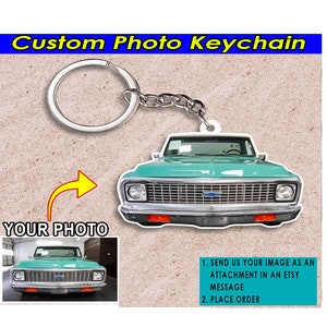 Muscle Car Keychain Personalized Pickup Truck Keychains, Cool Gifts For Car Guys, Gifts For Car Lovers, Custom Car Keyrings