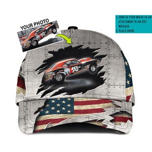 Gorra de béisbol personalizada de American Drag Racing Racer, regalo único para los amantes de las carreras de drag, gorra clásica personalizada del equipo (BK472)