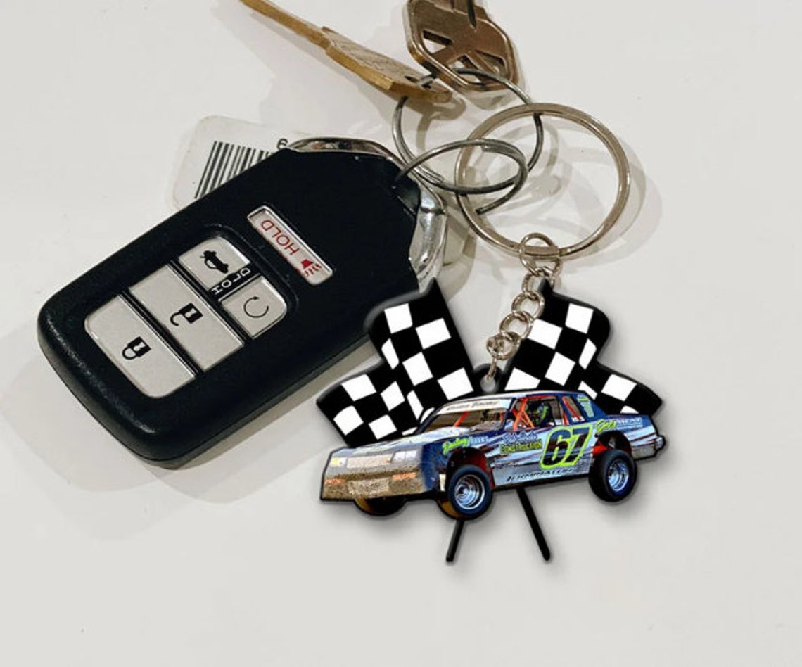 Street Stock Car Dirt Track Racing Personalized Keychains, Dirt Late ...