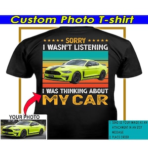 Cool Muscle Car Hot Rod Car Guys Gifts, Personalized Photo Muscle Car T-shirt, Unique Gifts For Car Lovers, Supercars (On the Back) (BK494)