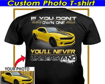American Muscle Car Personalized T-shirt, Unique Gifts For Car Guys, Funny Gifts For Muscle Car Owners (on the back) (BOA1)