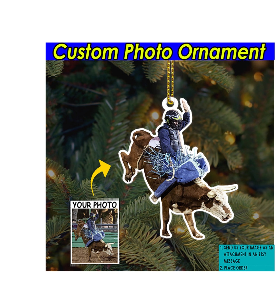 Steer Riding Mutton Busting Personalized Ornament, Bull Riders, Bull ...