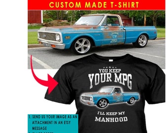 Maglietta personalizzata con foto di un pickup, regalo divertente per i proprietari di pickup classici vintage (PITRU30)