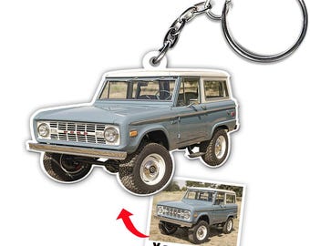 SUVs Off-road Personalized Keychains, Gifts For Car Guys, Car Lovers, Modern Classic Vintage Car, Lifted Truck, Pickup Truck Gifts