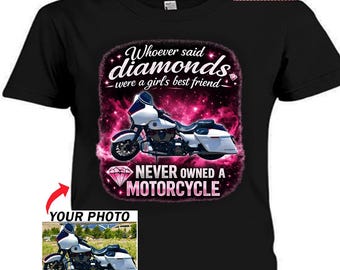 Funny Biker Girl Motorcycle Personalized Women T-shirt, Funny Motorbike Gifts For Her, Best Biker Chicks Gifts, Custom Women Bikers (BK608)