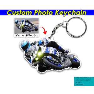 Motorcycle Racing Personalized Keychains, Unique Gifts For Bikers, Cool Biker Birthday Present, Superbike Racing, Motorbike Gift For Him/Her