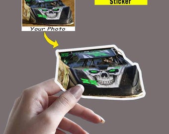 Late Model Modified Stock Car Dirt Track Racing Personalized Stickers, Unique Gift For Dirt Track Racers