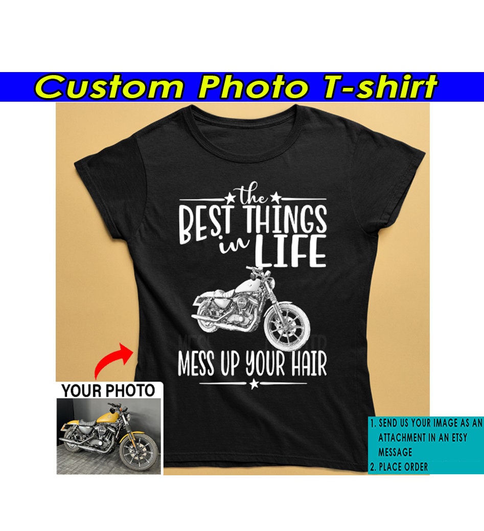 Funny Biker Girl Motorcycle Personalized T-shirt, Unique