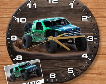 Off-roading SUVs Off Road Personalized Wooden Wall Clock, Gifts For Mud Bogging Lovers, Dirty Off Road 4x4, Off Road Racing, Off-Road Trucks