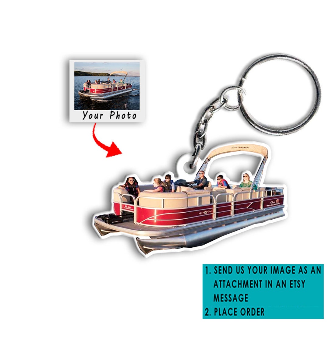 Boat Personalized Keychains Deck Boat Jet Boat Pontoon Etsy
