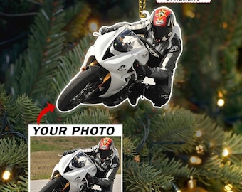 Sport Bike Supersport Motorcycle Personalized Ornaments, Unique Gifts For Bikers Motorcycle Lovers, Custom Motorcycle Ornaments