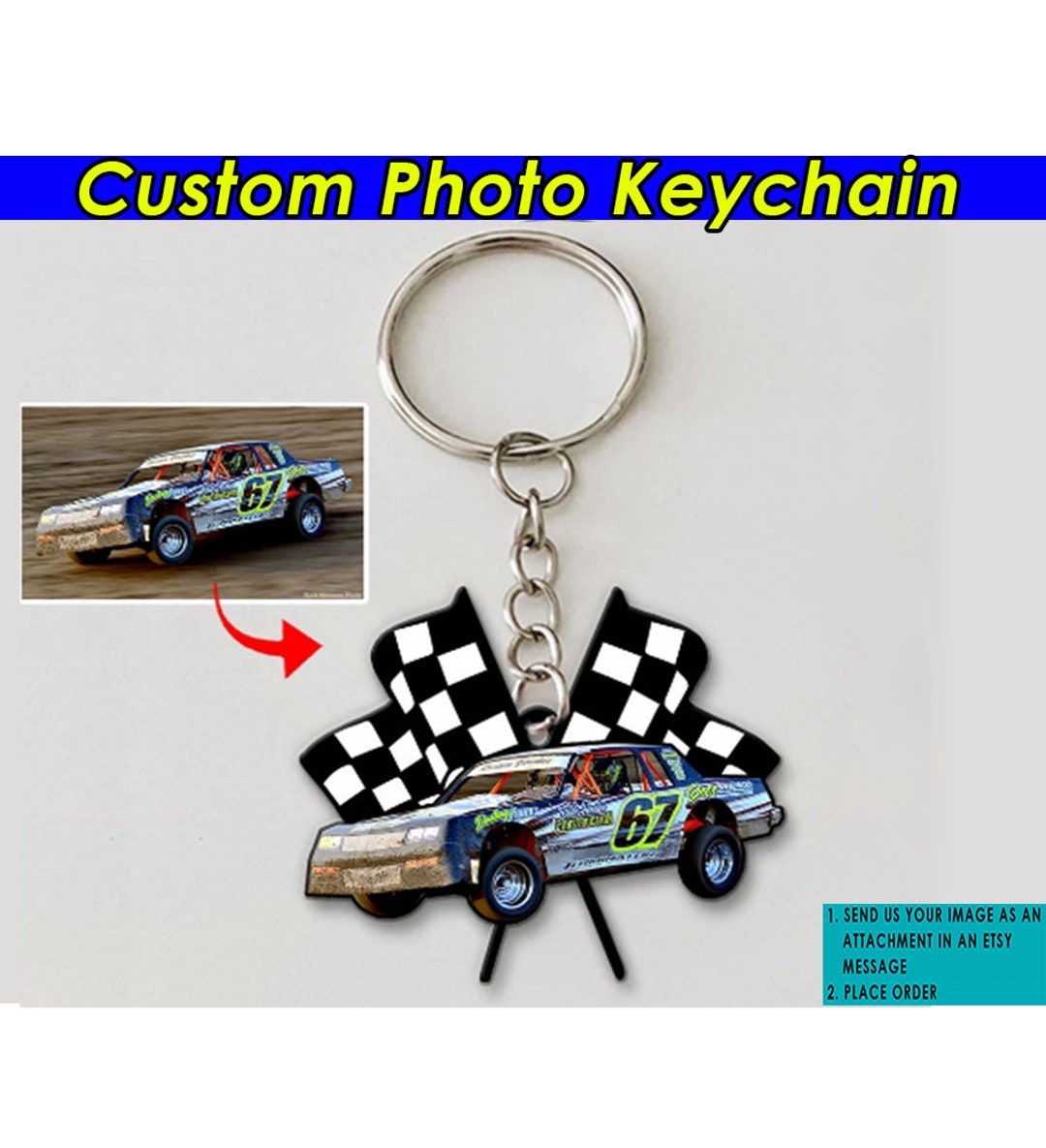 Street Stock Car Dirt Track Racing Personalized Keychains, Dirt Late ...