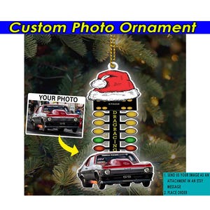 Adorno personalizado para árbol de carreras de dragsters, decoración navideña para árbol de carreras de dragsters, carreras de dragsters, adornos acrílicos (draghat)