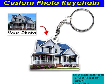 Housewarming Gift House Personalized Keychains, Custom House Keychains, First Home Gifts, New Home Gifts, Home Keychain, House Keychains