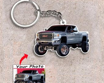 Pickup Truck Personalized Keychains, Unique Gifts For Truck Guys, Classic Vintage Pickup Square Body, Modern Pickup, Lifted Trucks