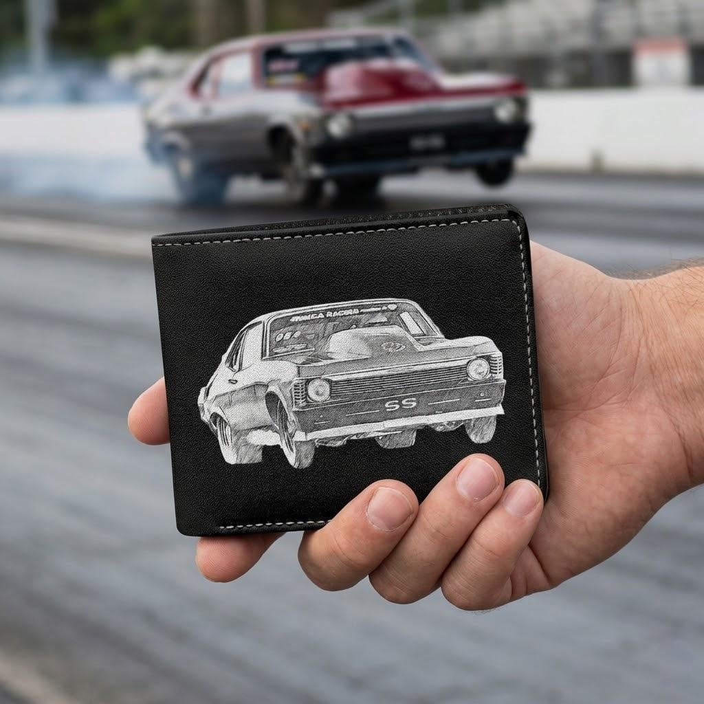 Pro Modified Pro Mod Drag Racing Car Personalized Photo Printed Leather ...