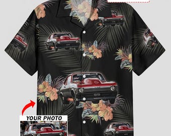 Drag Racing Car Personalized Hawaiian Shirt, Unique Gift For Drag Racer, Custom Hot Rod Racing, Muscle Car Racing Aloha Shirt (HAW6)