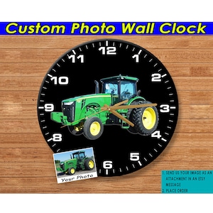 Tractor Lovers Gift Personalized Wall Clock, Unique Gift For Farmers, Tractor Owners, Tractor Pulling, Cool Farmer Present (Wall Clock1)