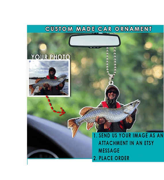 Gift for Fisherman Go Fishing Personalized Car Ornament, Unique Gifts for  Fishing Grandpas, Father and Son Fishing Gifts 