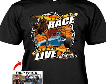 Funny Quick Rod Racing Top Alcohol Fuel Dragster Personalized Photo T-shirt, Custom Gift For Dragster Racing Lover, Dragster Racer (BK411)