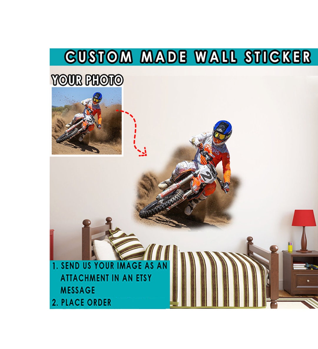 Motocross Racer – made-to-measure canvas print – Photowall