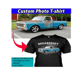 Square Body Pickup Truck Personalized T-shirt, Cool Gifts For Truck Guys, Classic Chevy Truck, C10 Truck, Vintage Truck, Old Truck (Pickup1)