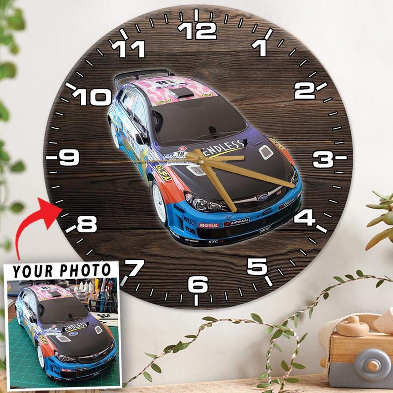 Personalized Drag Racing Wooden Wall Clock, Drag Car, Dragster ...