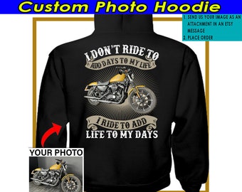 Motorcycle Personalized Hooded Sweatshirt, Cool Gifts For Bikers, Motorcycle Lovers, Sport Bike, Custom Bike Hoodie (On the back) (BK6)