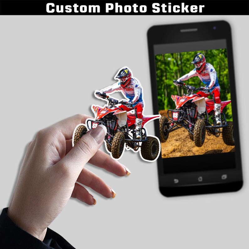 New Motrorcycle Rider Sticker Motocross MX Rider Kids Dirt Bike Personalized Photo Stickers, Custom ...