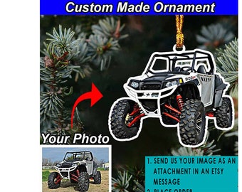 UTV ATV quad Ornement personnalisé, Cadeaux photo personnalisés hors route, Offroad Racing, Dirt Quad Lovers Gifts, Ornements en acrylique